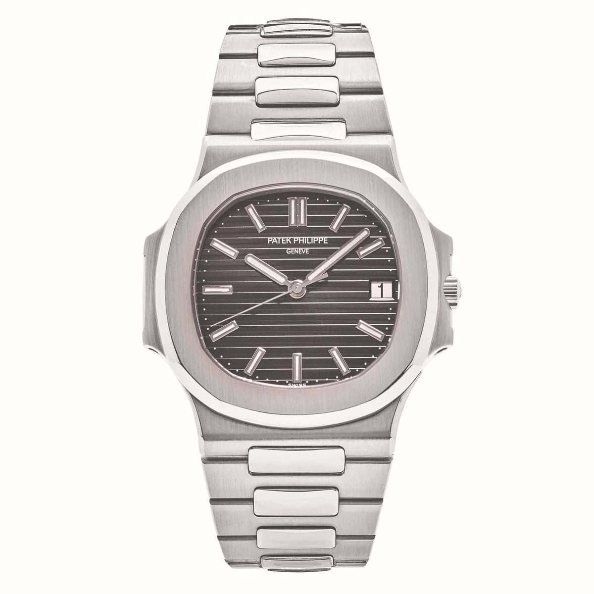 Patek Philippe Nautilus 40mm Men's Automatic Watch – Grey Gradient Dial & Silver Stainless Steel Strap