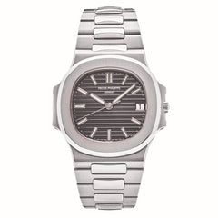 Patek Philippe Nautilus 40mm Men's Automatic Watch – Grey Gradient Dial & Silver Stainless Steel Strap