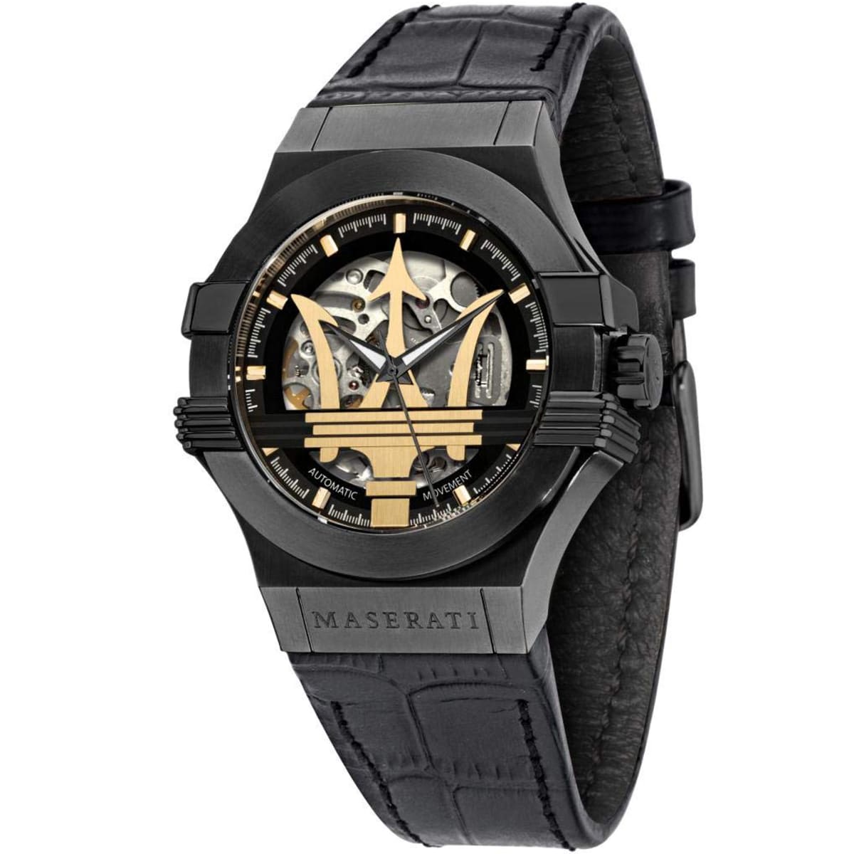 Maserati Potenza R8821108027 Men's watch - black dial leather strap