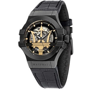 Maserati Potenza R8821108027 Men's watch - black dial leather strap