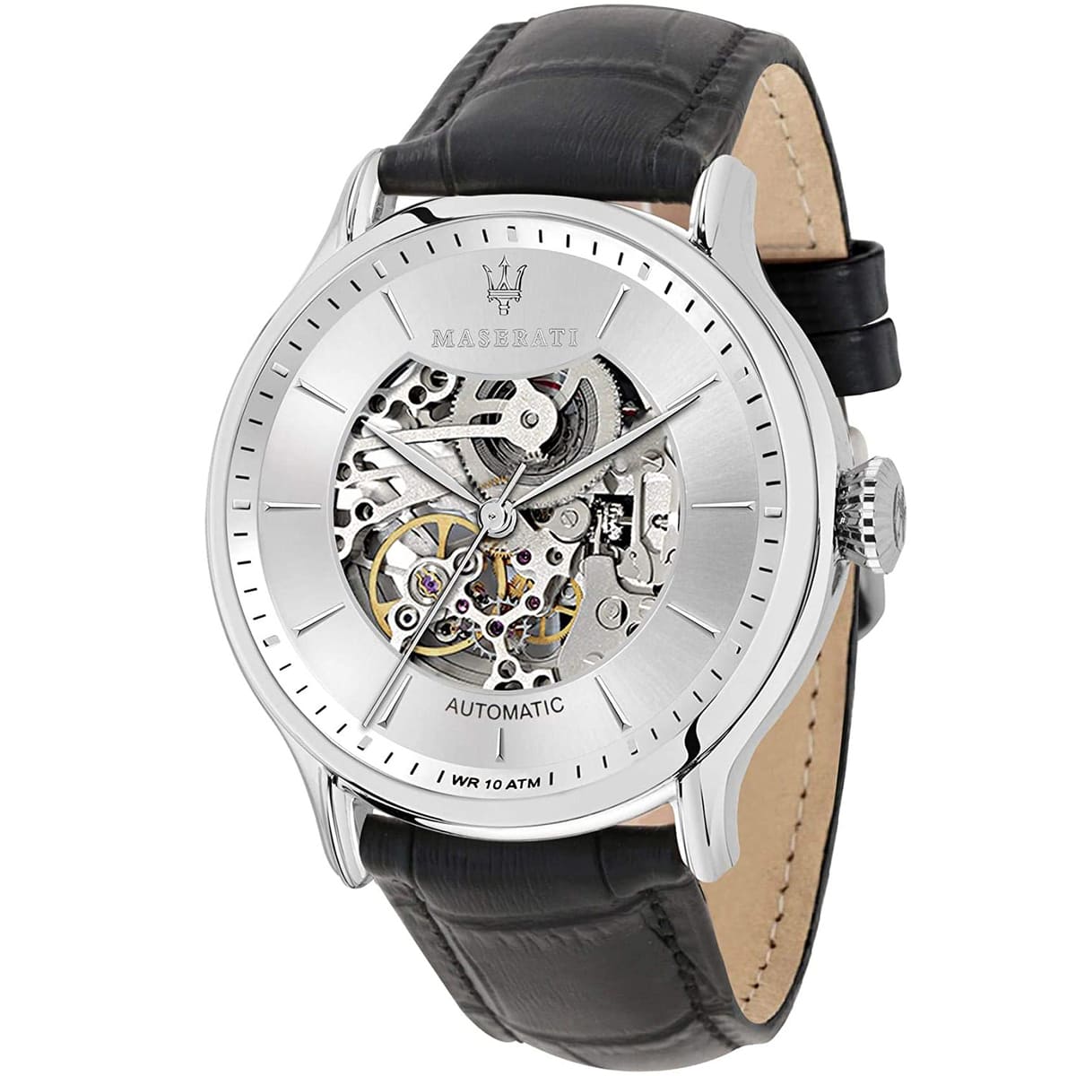 Maserati Epoca R8821118003 Men's watch - silver dial leather strap