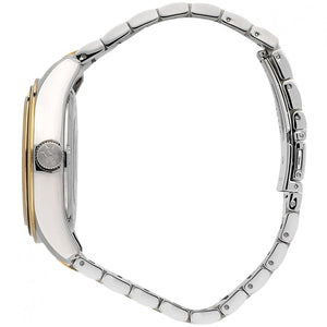 Side profile of Maserati Traguardo R8823112003 automatic watch showing 13mm thickness and gold-tone finish