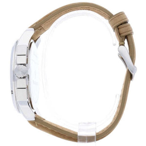 Side profile of Maserati Successo R8851121004 men's quartz battery watch showing 11.5mm thickness and silver finish