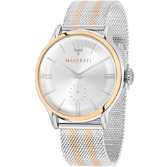 Maserati Epoca R8853118005 Men's watch - silver dial two-tone mesh strap