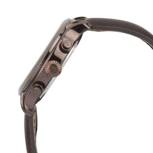 Side profile of Maserati Traguardo R8871612008 men's quartz battery watch showing 12mm thickness and bronze finish