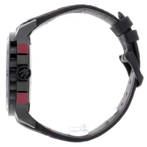 Side profile of Maserati Ingegno R8871619003 men's quartz battery watch showing 12.5mm thickness and gunmetal finish