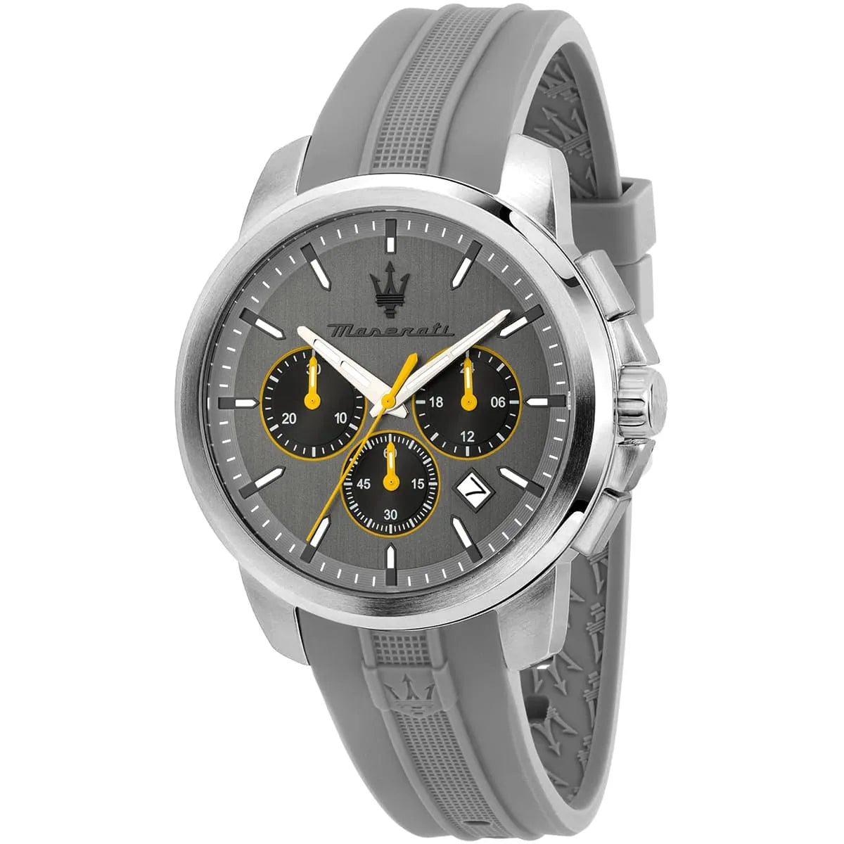 Maserati Successo R8871621043 Men's Chronograph Watch – Grey Dial & Grey Rubber Strap