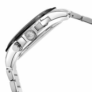 Side profile of Maserati Traguardo R8873612042 men's quartz battery watch showing 12mm thickness and silver finish