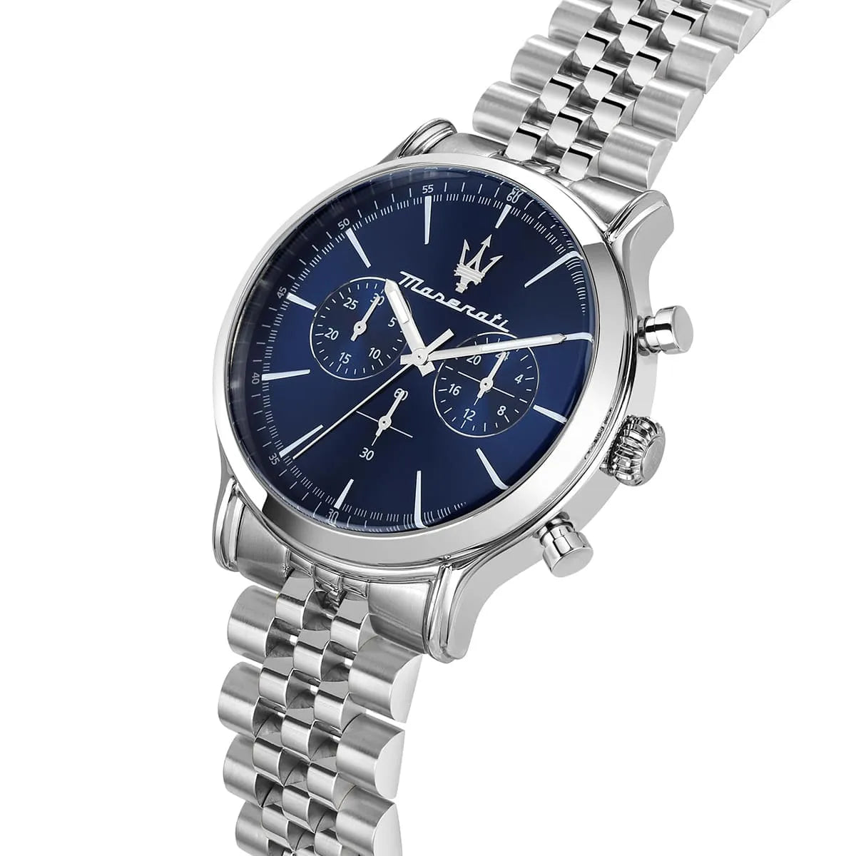 Maserati Epoca R8873618024 Men's watch - blue dial steel strap angle
