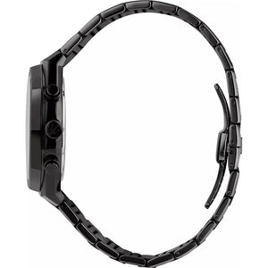 Side profile of Maserati Stile R8873642012 men's quartz battery watch showing 12mm thickness and gunmetal grey finish