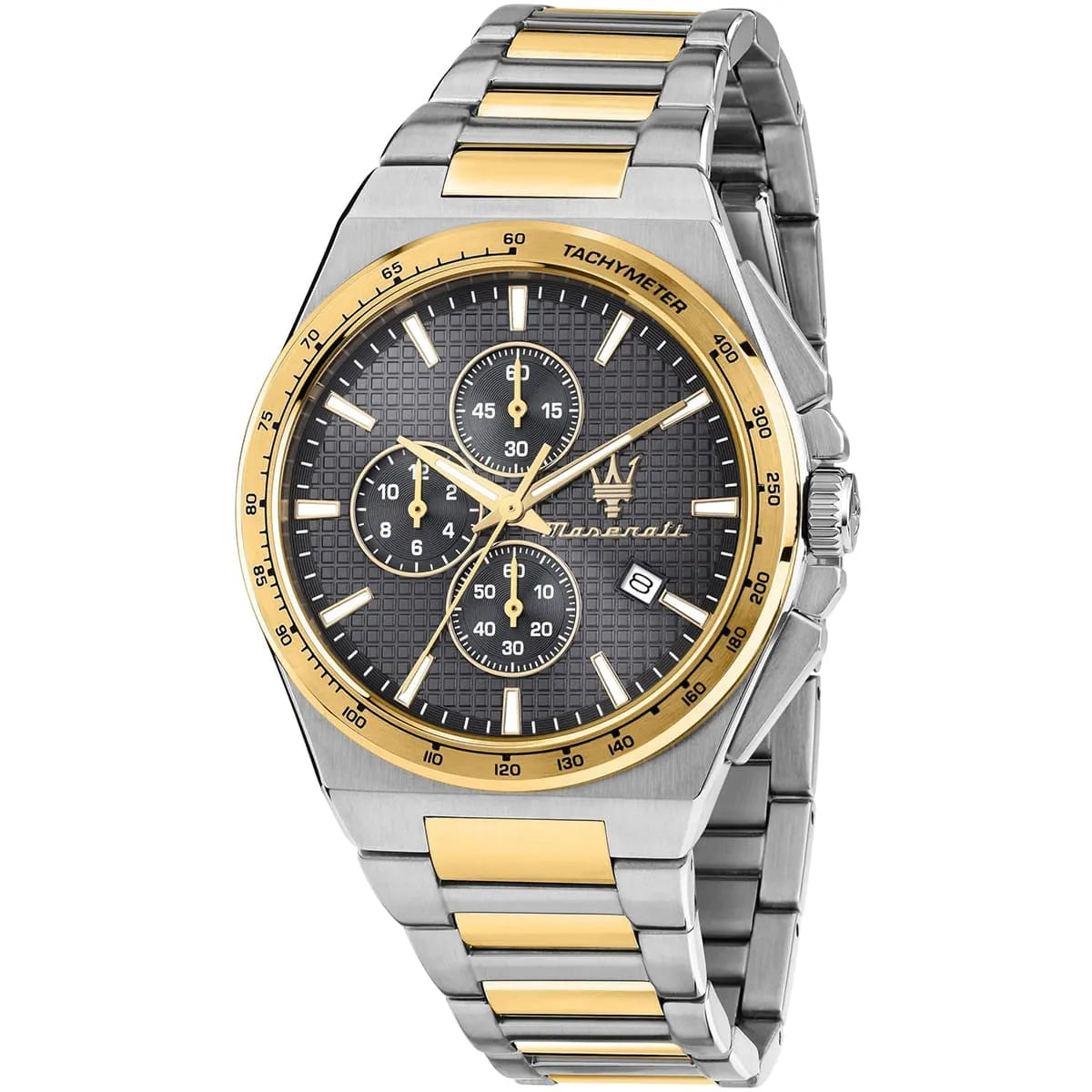 Maserati Velocita R8873653002 Men's Chronograph Watch – Grey Dial & Two-Tone Stainless Steel Strap