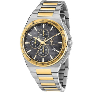 Maserati Velocita R8873653002 Men's Chronograph Watch – Grey Dial & Two-Tone Stainless Steel Strap