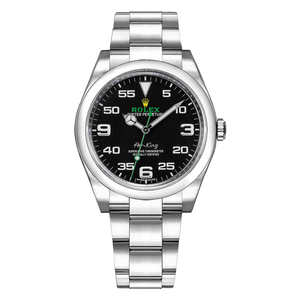 Rolex Air-King 36mm unisex mirror watch, black dial – view 2