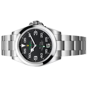 Rolex Air-King 36mm unisex mirror watch, black dial – view 5