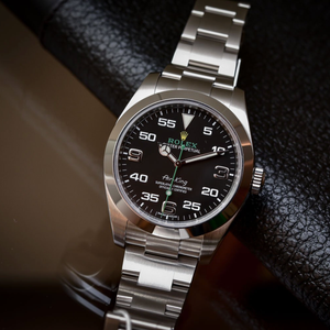 Rolex Air-King 36mm unisex mirror watch, black dial – view 6