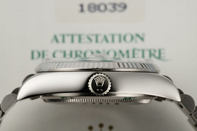 Rolex Day-Date men's mirror watch, silver dial – view 4