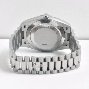 Rolex Day-Date men's mirror watch, silver dial – view 8