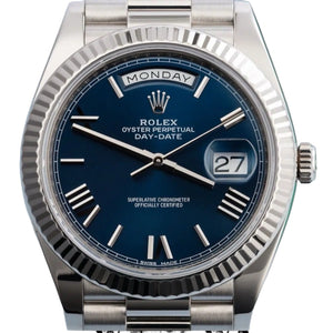 Rolex Day-Date men's mirror watch, blue dial – view 5