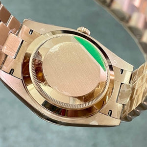Rolex Day-Date men's mirror watch, brown dial – view 3
