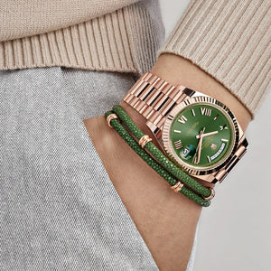 Rolex Day-Date men's mirror watch, green dial – view 10