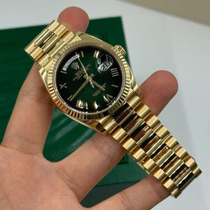Rolex Day-Date men's mirror watch, green ombré dial – view 13