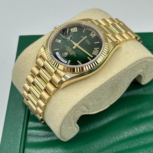 Rolex Day-Date men's mirror watch, green ombré dial – view 2