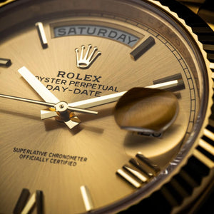 Rolex Day-Date 41mm men's mirror watch, champagne Roman numeral dial – view 8