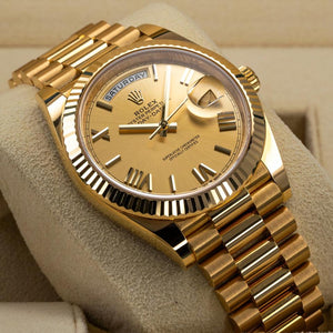 Rolex Day-Date 41mm men's mirror watch, champagne Roman numeral dial – view 2
