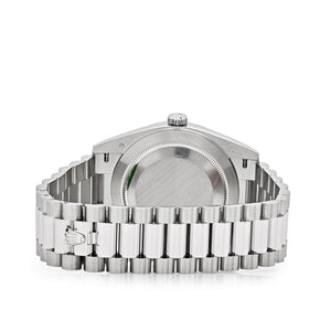 Rolex Day-Date 41mm men's mirror watch, ice blue Eastern Arabic numeral dial – view 5