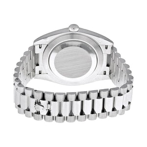 Rolex Day-Date 41mm men's mirror watch, ice blue motif dial – view 8