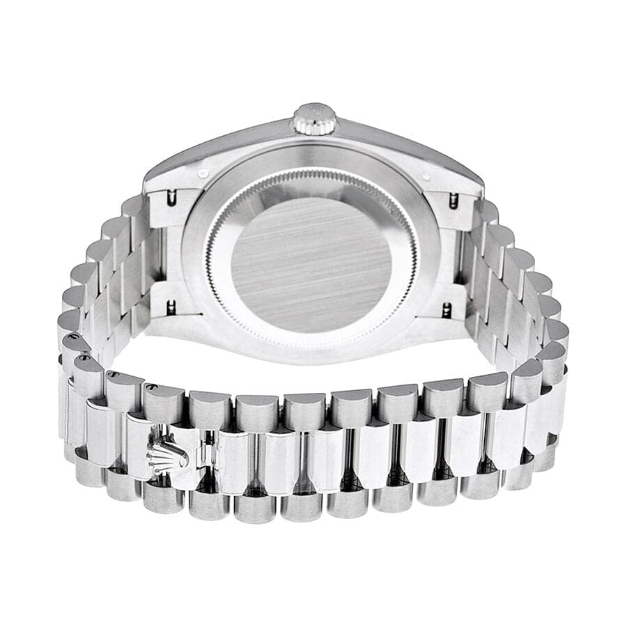 Rolex Day-Date 41mm men's mirror watch, ice blue motif dial – view 8