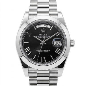 Rolex Day-Date 41mm men's mirror watch, black Roman numeral dial – view 2