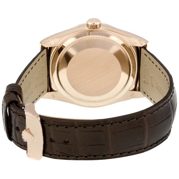 Rolex Day-Date 41mm men's mirror watch, chocolate brown index dial – view 8