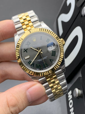Rolex Datejust men's mirror watch, gray dial – view 2