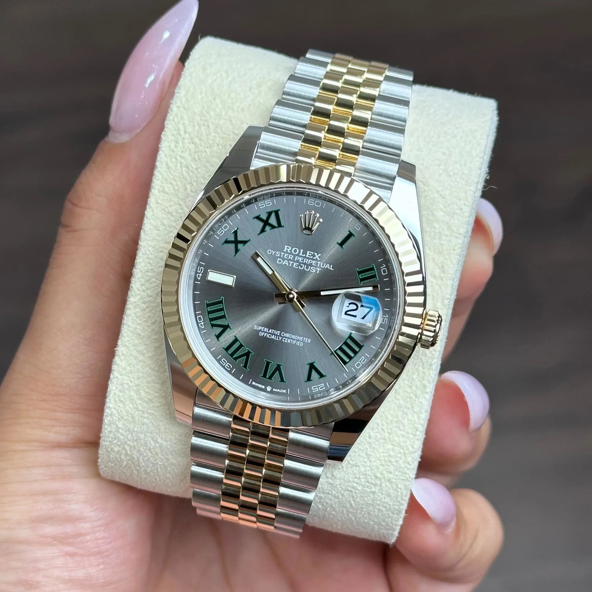 Rolex Datejust men's mirror watch, gray dial – view 9