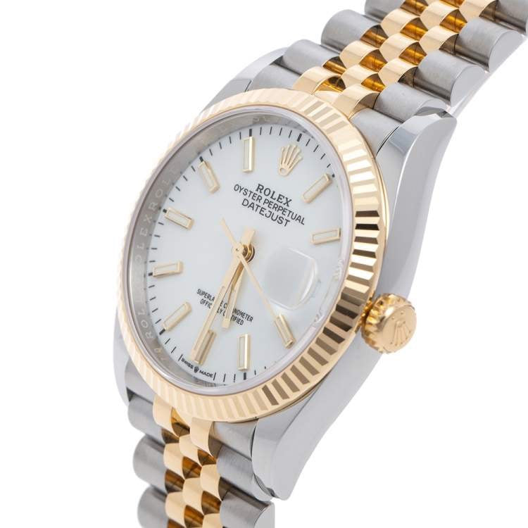 Rolex Datejust men's mirror watch, white dial – view 2