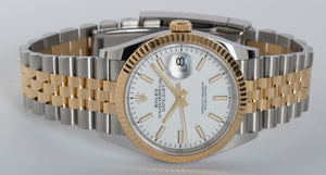 Rolex Datejust men's mirror watch, white dial – view 3
