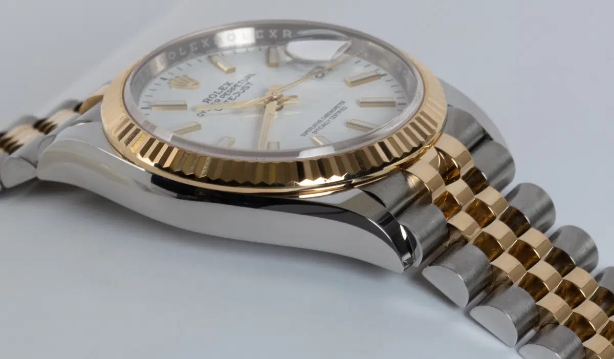Rolex Datejust men's mirror watch, white dial – view 4