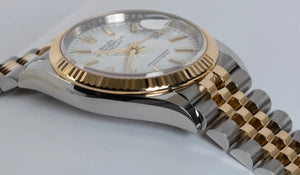 Rolex Datejust men's mirror watch, white dial – view 4