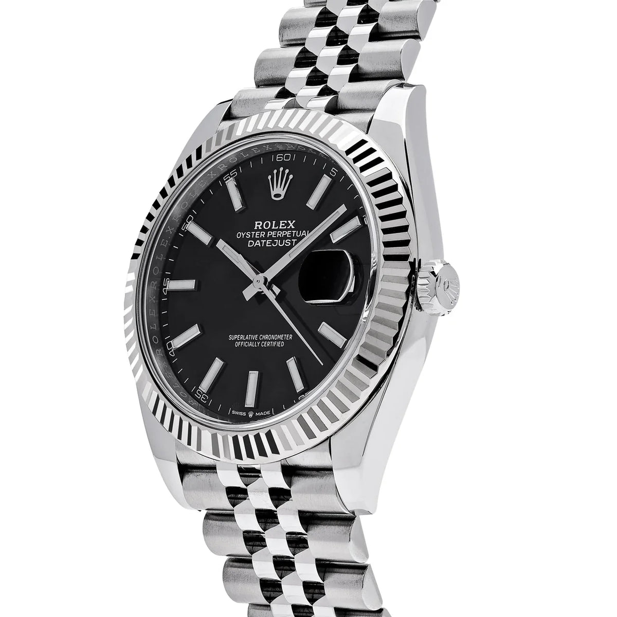 Rolex Datejust men's mirror watch, black dial – view 10
