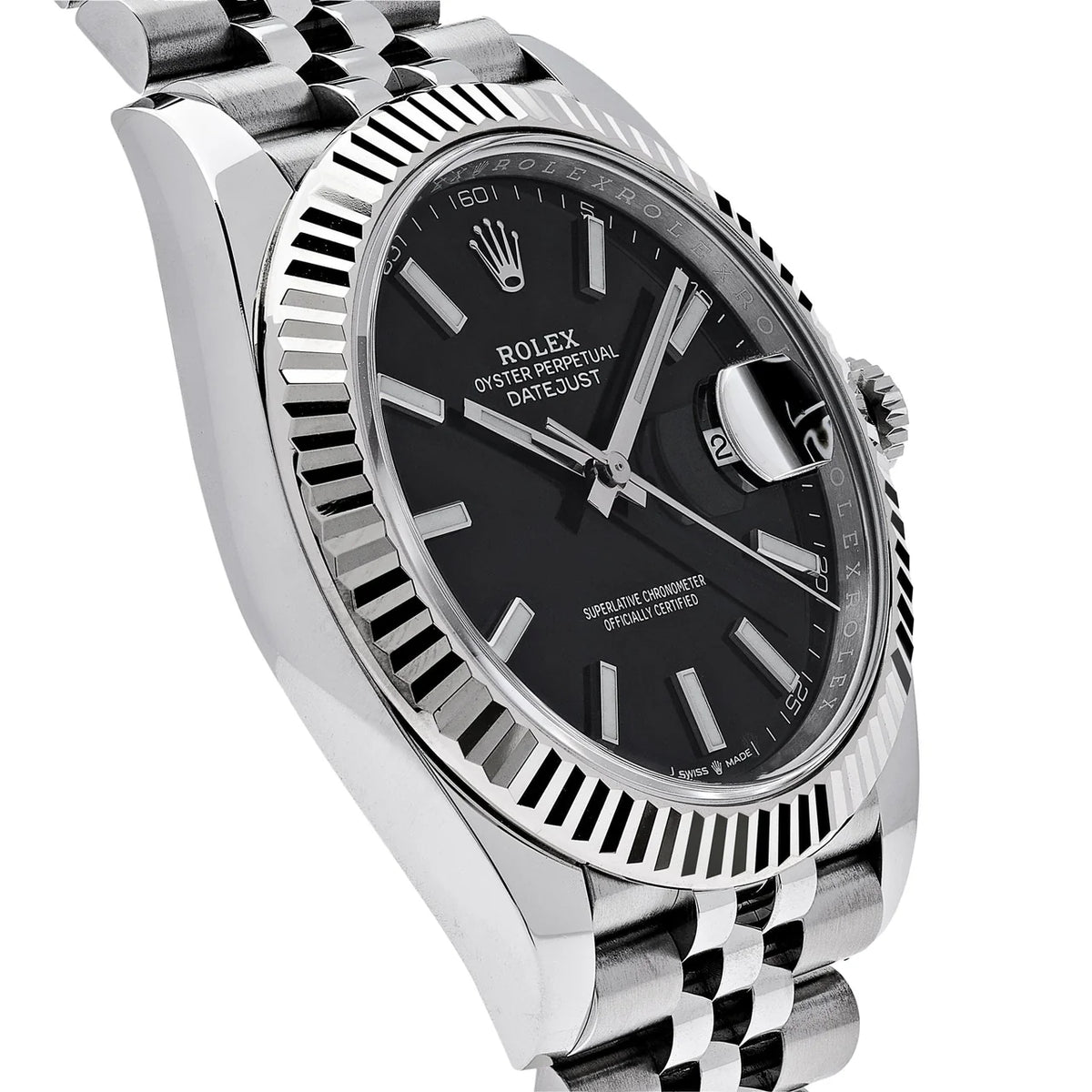Rolex Datejust men's mirror watch, black dial – view 11