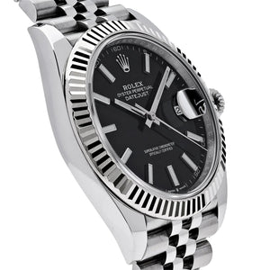 Rolex Datejust men's mirror watch, black dial – view 11