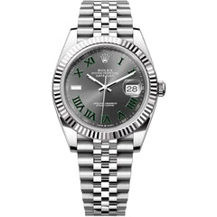 Rolex Datejust 41mm Men's Mirror Automatic Watch – Slate Gray Dial & Silver Stainless Steel Bracelet
