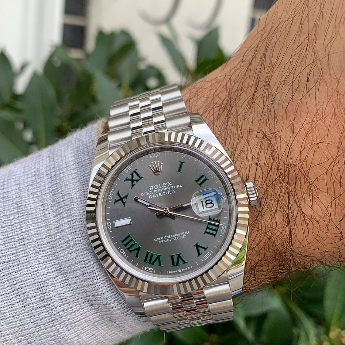 Rolex Datejust men's mirror watch, slate gray dial – view 5