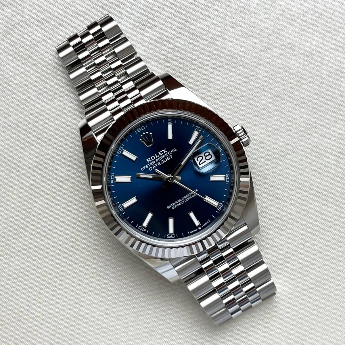 Rolex Datejust men's mirror watch, blue dial – view 13