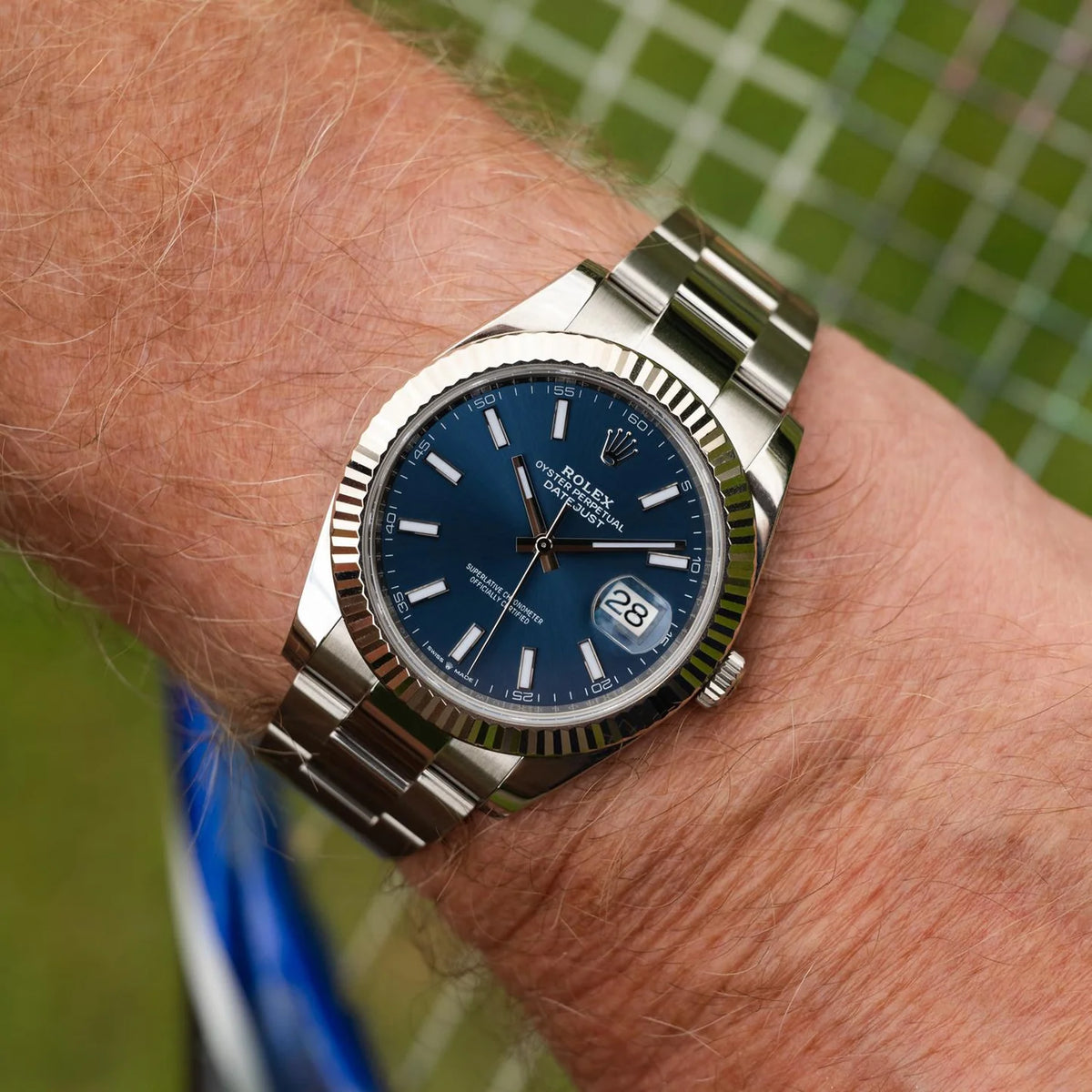 Rolex Datejust men's mirror watch, blue dial – view 15