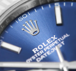 Rolex Datejust men's mirror watch, blue dial – view 4