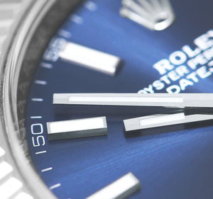 Rolex Datejust men's mirror watch, blue dial – view 5
