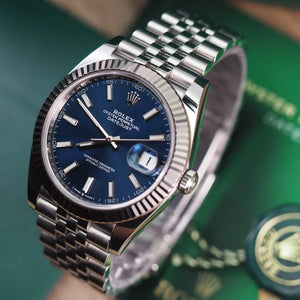 Rolex Datejust men's mirror watch, blue dial – view 7