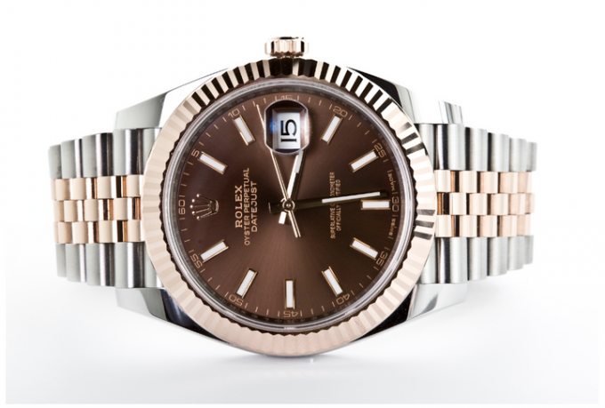 Rolex Datejust men's mirror watch, brown dial – view 5